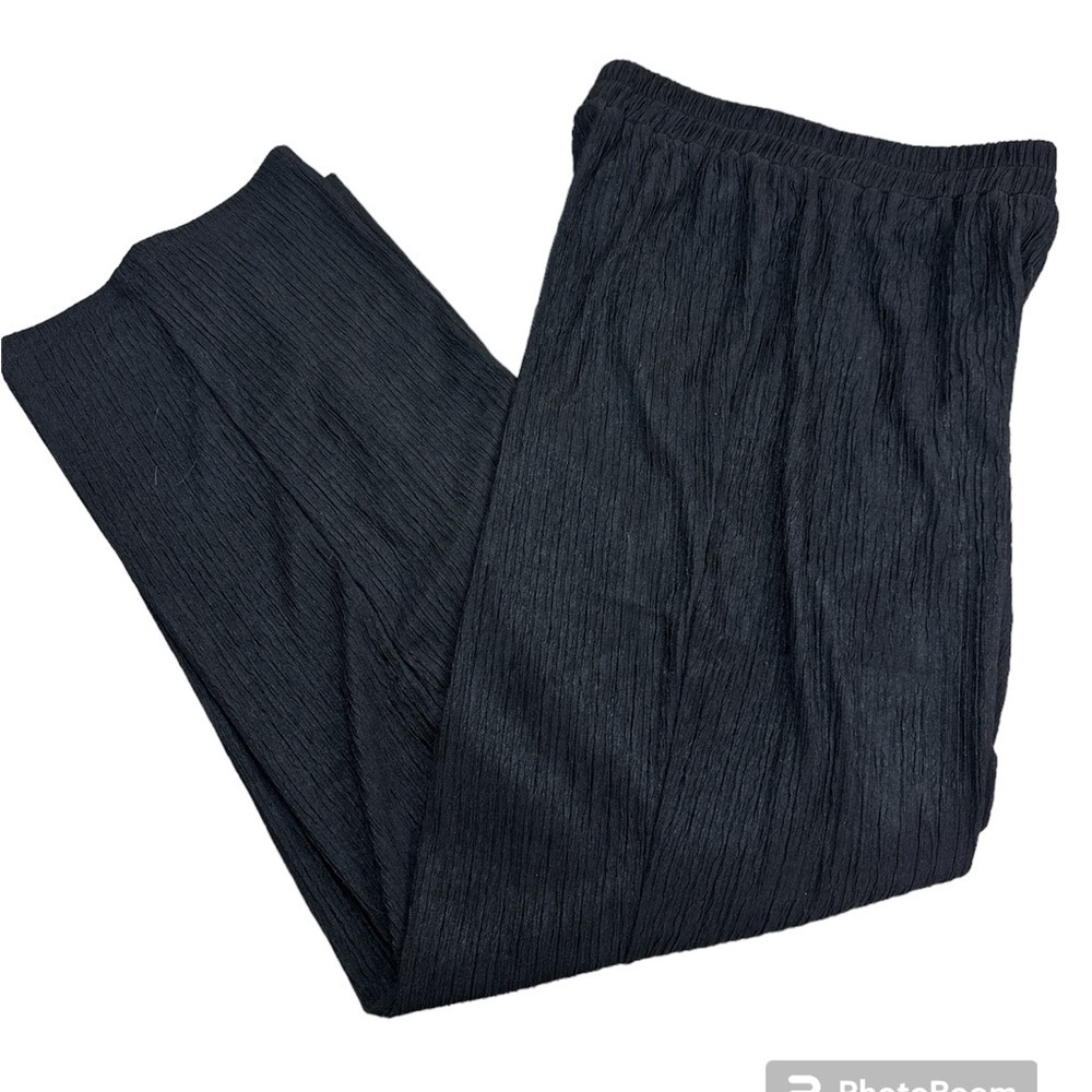 Dazy Black Crepe Straight Wide Leg Casual Dress Pull-on Pants Large